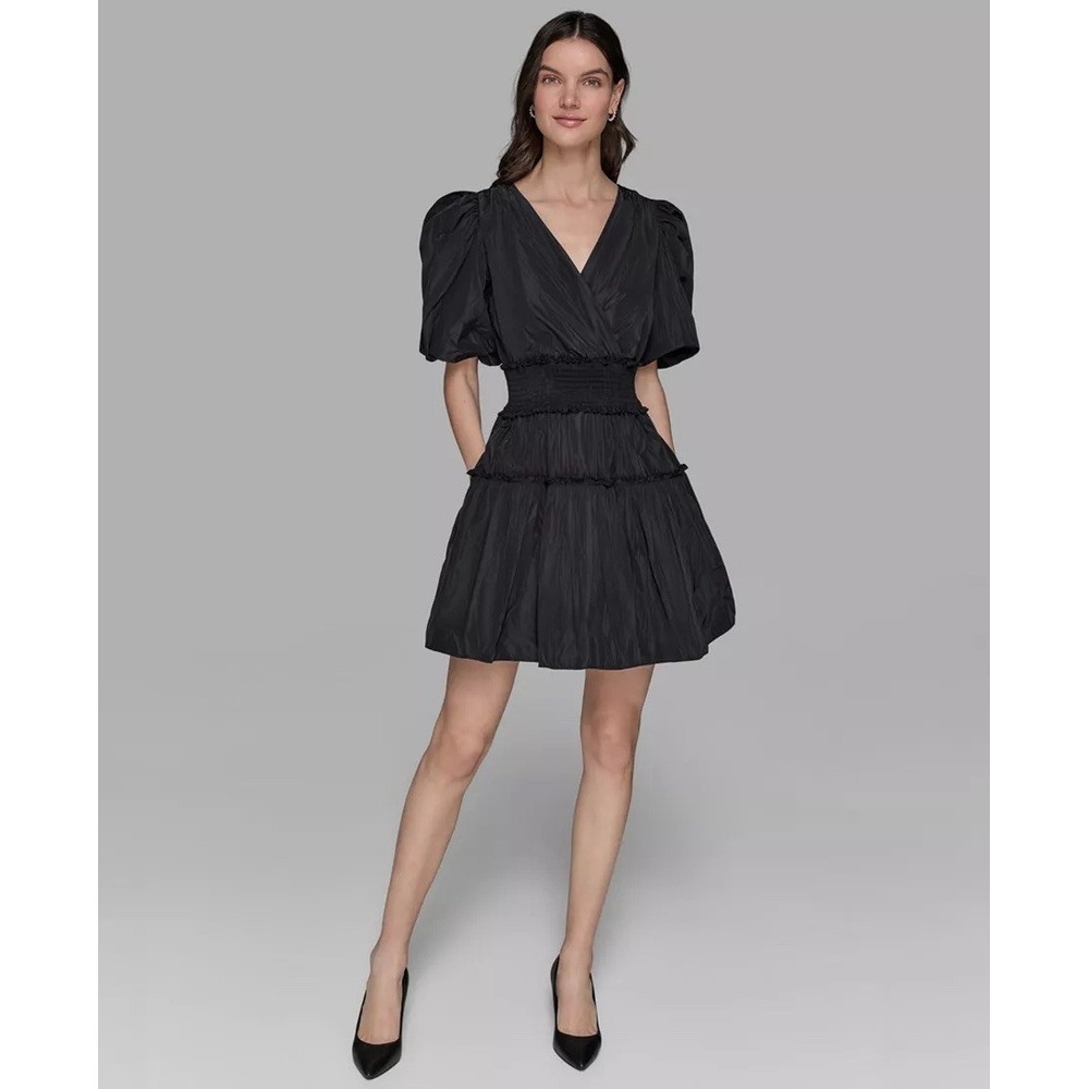 NWT Karl Lagerfeld Black Evening Mini Dress SZ 4